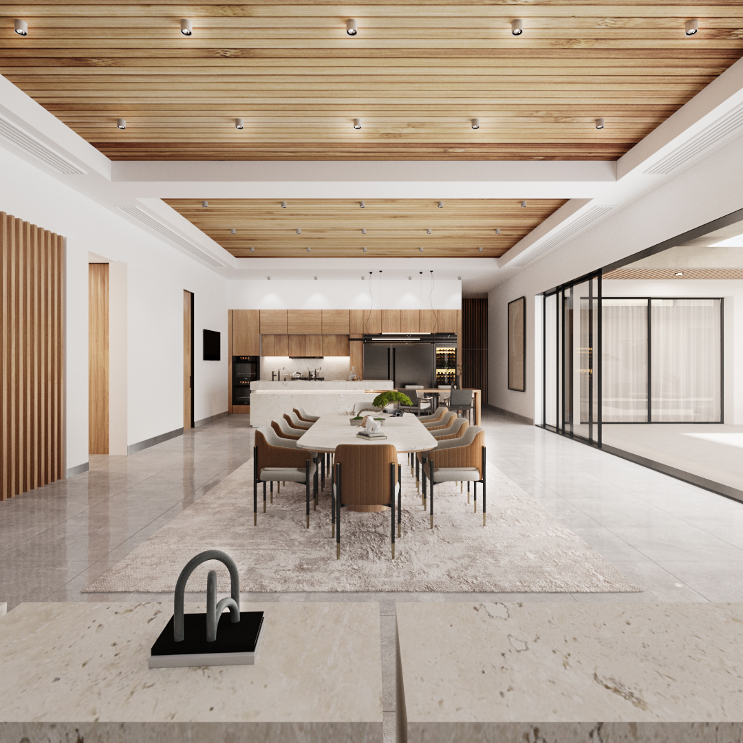 Cocina - Render de arquitectura - Varinia Vilchis Arquitecta en Queretaro